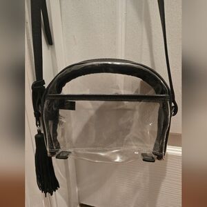 Vince Camuto Aryna Clear Mini Tassel Crossbody Bag